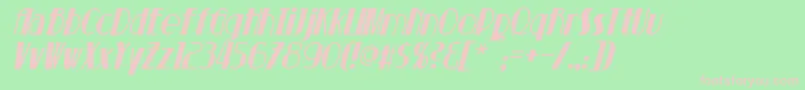 SuchetItalic Font – Pink Fonts on Green Background