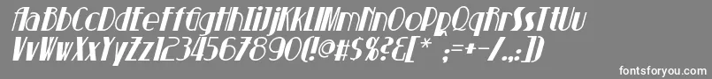 SuchetItalic Font – White Fonts on Gray Background