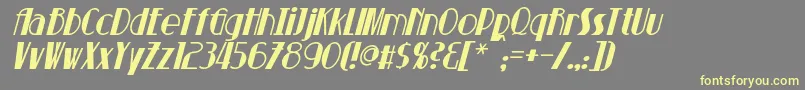 SuchetItalic Font – Yellow Fonts on Gray Background