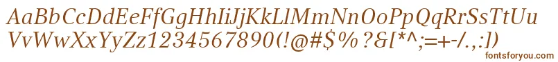 Шрифт CompatilTextLtComItalic – коричневые шрифты на белом фоне