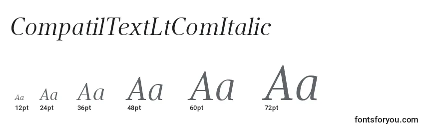 Размеры шрифта CompatilTextLtComItalic