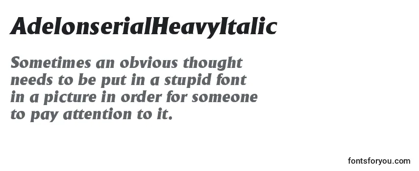 Review of the AdelonserialHeavyItalic Font
