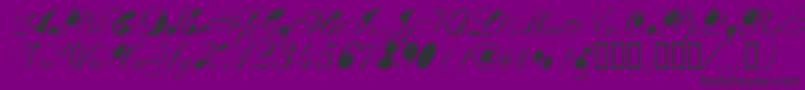 Breastbomb Font – Black Fonts on Purple Background