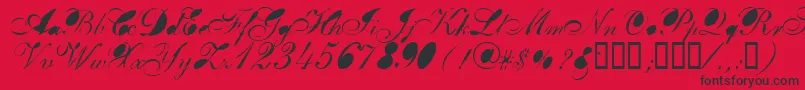 Breastbomb Font – Black Fonts on Red Background