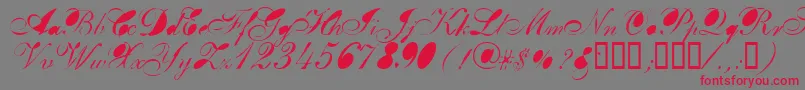 Breastbomb Font – Red Fonts on Gray Background