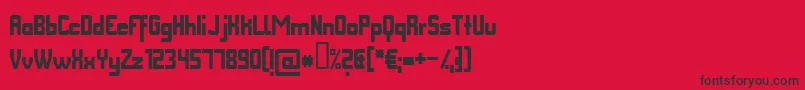 Fmcot Font – Black Fonts on Red Background