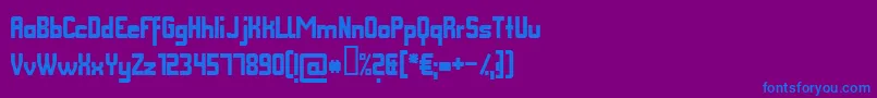 Fmcot Font – Blue Fonts on Purple Background