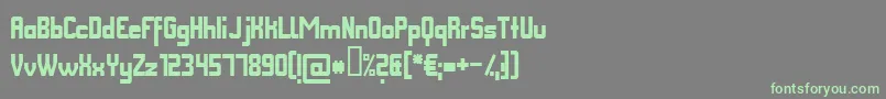 フォントFmcot – 灰色の背景に緑のフォント
