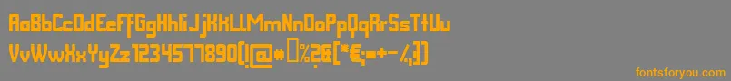 フォントFmcot – オレンジの文字は灰色の背景にあります。