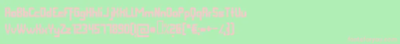 Fmcot-fontti – vaaleanpunaiset fontit vihreällä taustalla