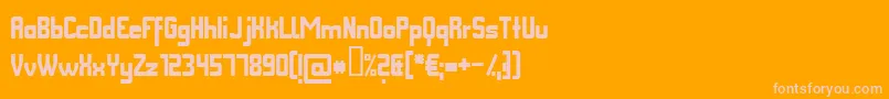 Fmcot Font – Pink Fonts on Orange Background