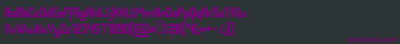 Czcionka Fmcot – fioletowe czcionki na czarnym tle