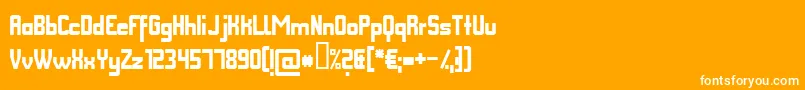 Fmcot Font – White Fonts on Orange Background