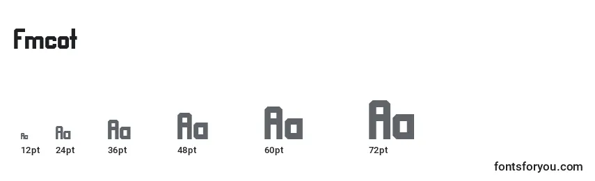 Fmcot Font Sizes
