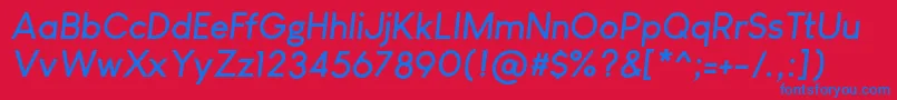 LouisGeorgeCafeBoldItalic Font – Blue Fonts on Red Background