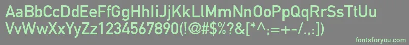 Dinmittelschriftstd-fontti – vihreät fontit harmaalla taustalla