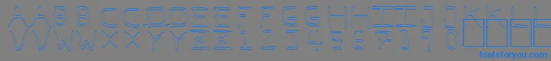 PfVeryverybadfont7Outline Font – Blue Fonts on Gray Background