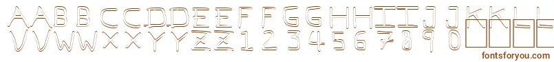 PfVeryverybadfont7Outline-fontti – ruskeat fontit valkoisella taustalla