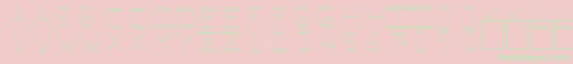 PfVeryverybadfont7Outline Font – Green Fonts on Pink Background