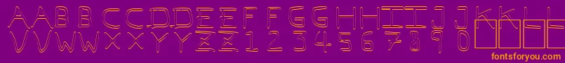 PfVeryverybadfont7Outline Font – Orange Fonts on Purple Background