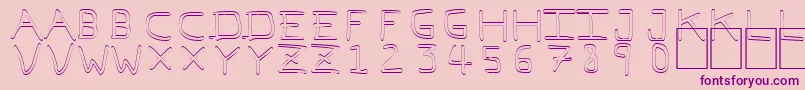 PfVeryverybadfont7Outline Font – Purple Fonts on Pink Background