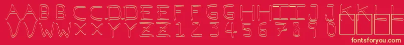 fuente PfVeryverybadfont7Outline – Fuentes Amarillas Sobre Fondo Rojo