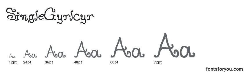 sizes of singlegyrlcyr font, singlegyrlcyr sizes
