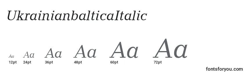 sizes of ukrainianbalticaitalic font, ukrainianbalticaitalic sizes