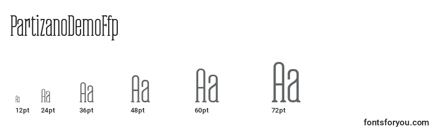 sizes of partizanodemoffp font, partizanodemoffp sizes