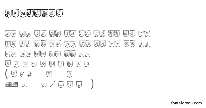 characters of trollbai font, letter of trollbai font, alphabet of  trollbai font
