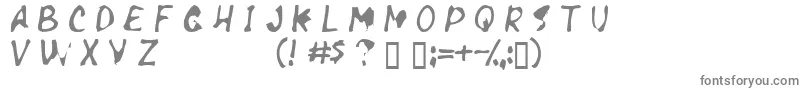 Necrosis-fontti – harmaat kirjasimet valkoisella taustalla