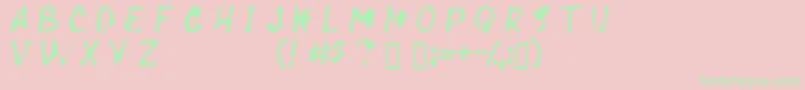 Necrosis Font – Green Fonts on Pink Background