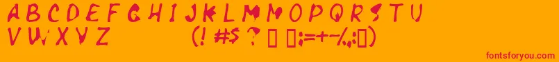 Necrosis Font – Red Fonts on Orange Background