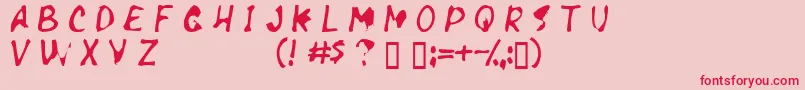 Necrosis Font – Red Fonts on Pink Background