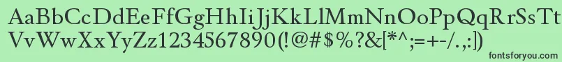 WinthorpergRegular Font – Black Fonts on Green Background