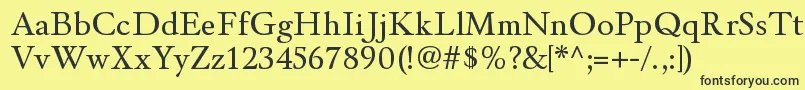 WinthorpergRegular Font – Black Fonts on Yellow Background