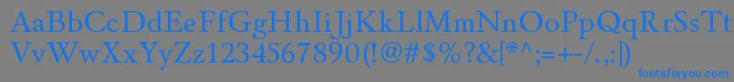 WinthorpergRegular Font – Blue Fonts on Gray Background