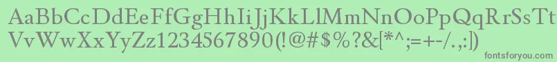 フォントWinthorpergRegular – 緑の背景に灰色の文字