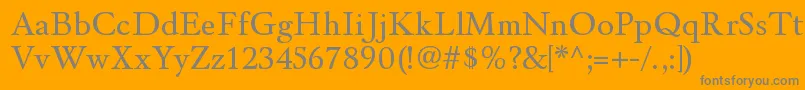 フォントWinthorpergRegular – オレンジの背景に灰色の文字