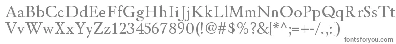 WinthorpergRegular-fontti – harmaat kirjasimet valkoisella taustalla