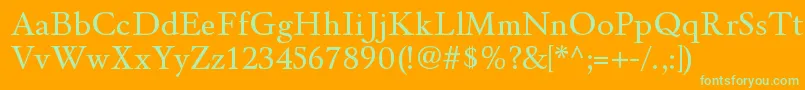 WinthorpergRegular Font – Green Fonts on Orange Background