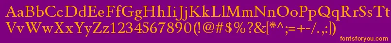 WinthorpergRegular Font – Orange Fonts on Purple Background