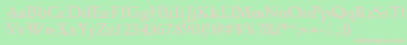 WinthorpergRegular Font – Pink Fonts on Green Background