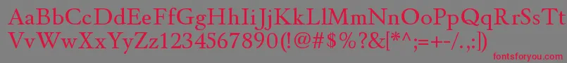 WinthorpergRegular Font – Red Fonts on Gray Background