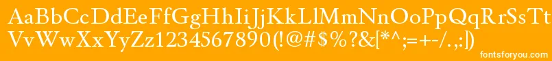 WinthorpergRegular Font – White Fonts on Orange Background