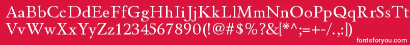 WinthorpergRegular Font – White Fonts on Red Background