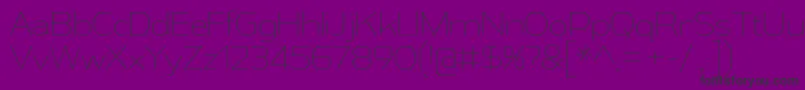 AthabascaEl-Schriftart – Schwarze Schriften auf violettem Hintergrund