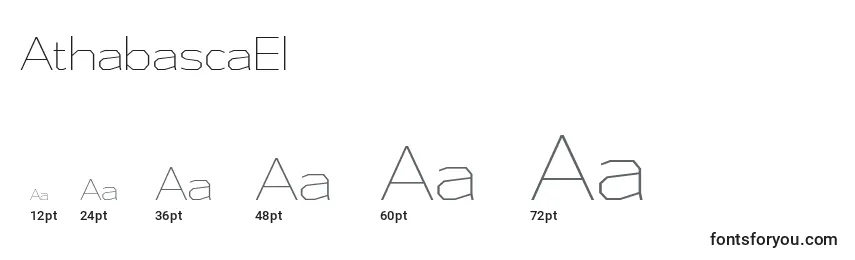 Größen der Schriftart AthabascaEl