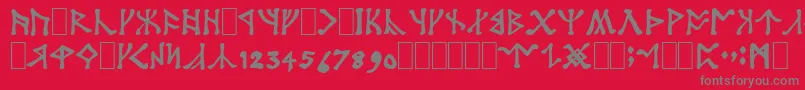 Angerth Font – Gray Fonts on Red Background