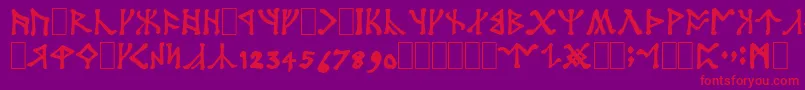 Angerth Font – Red Fonts on Purple Background